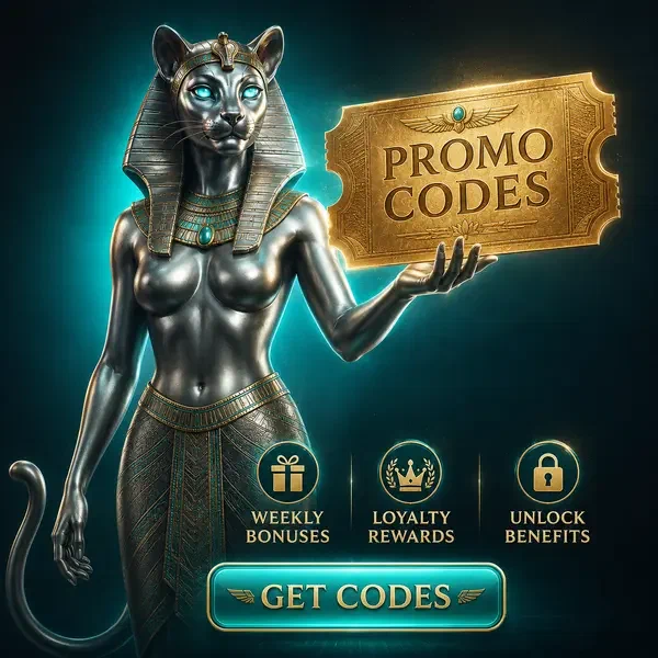 Dea felina argentata che rivela voucher codice promozionale al Winaura Casino