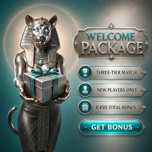 Elegante dea felina che presenta il regalo di benvenuto Sportsbook Winaura per i nuovi arrivati alle scommesse sportive