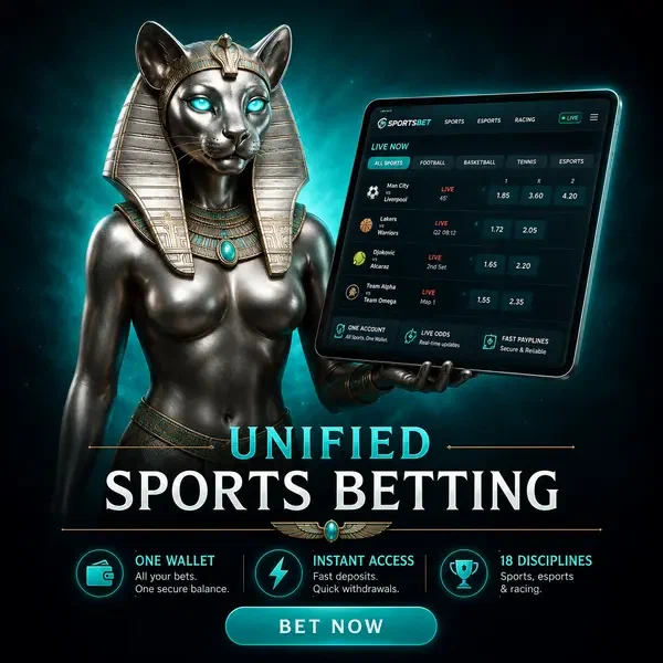 Felino argentato regale che esamina le quote delle scommesse sportive su tablet luminoso al portale Winaura Sports Betting